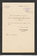 k.k. naturhistorisches Hofmuseum, Intendanzakten 1885-1896 (Hauer), Aktenzahl Z.418/1888, Seite 1
